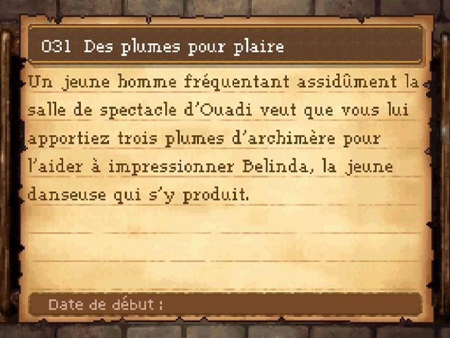 Quête : Des plumes pour plaire